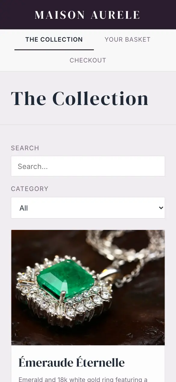 Maison Aurele, a jewellery shop made with Beetler